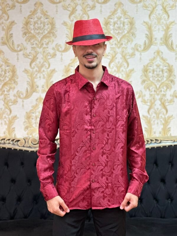 Camisa Social Bordo 102 - Image 3