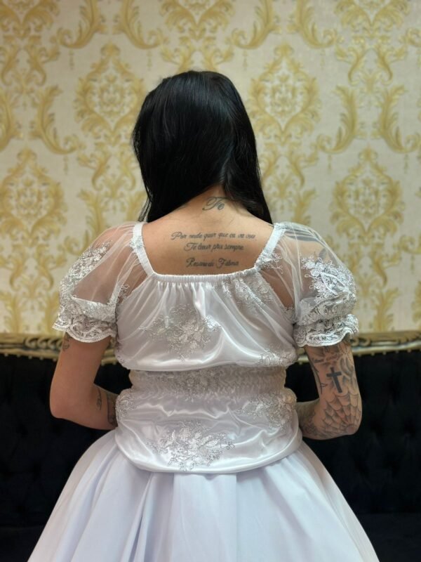 Blusa Bordada Bco/Prata 040 - Imagem 4