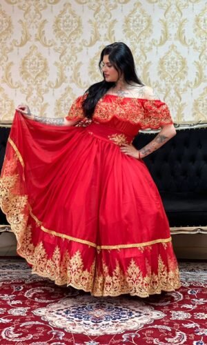 Blusa Babado Bordado Verm/Dou 100