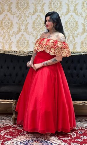 Blusa Babado Bordado Verm/Dou 100