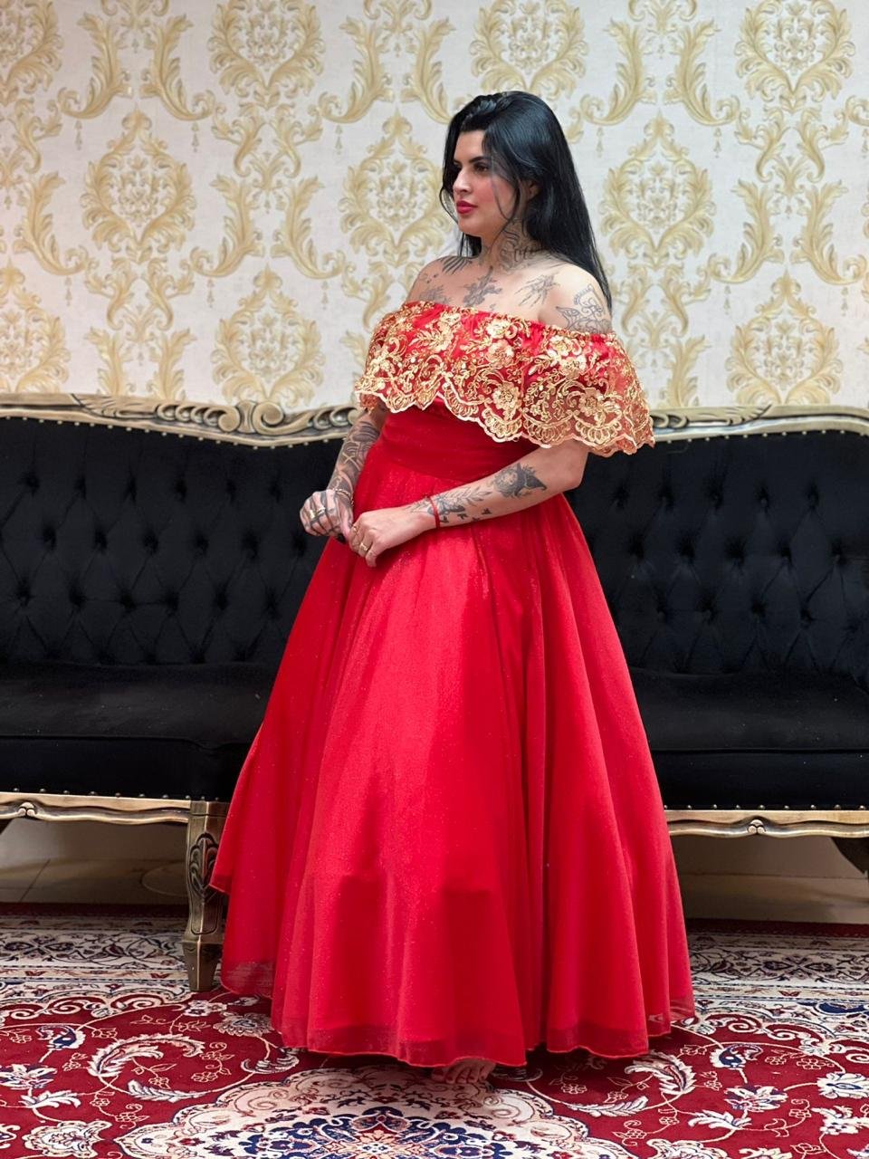 Blusa Babado Bordado Verm/Dou 100