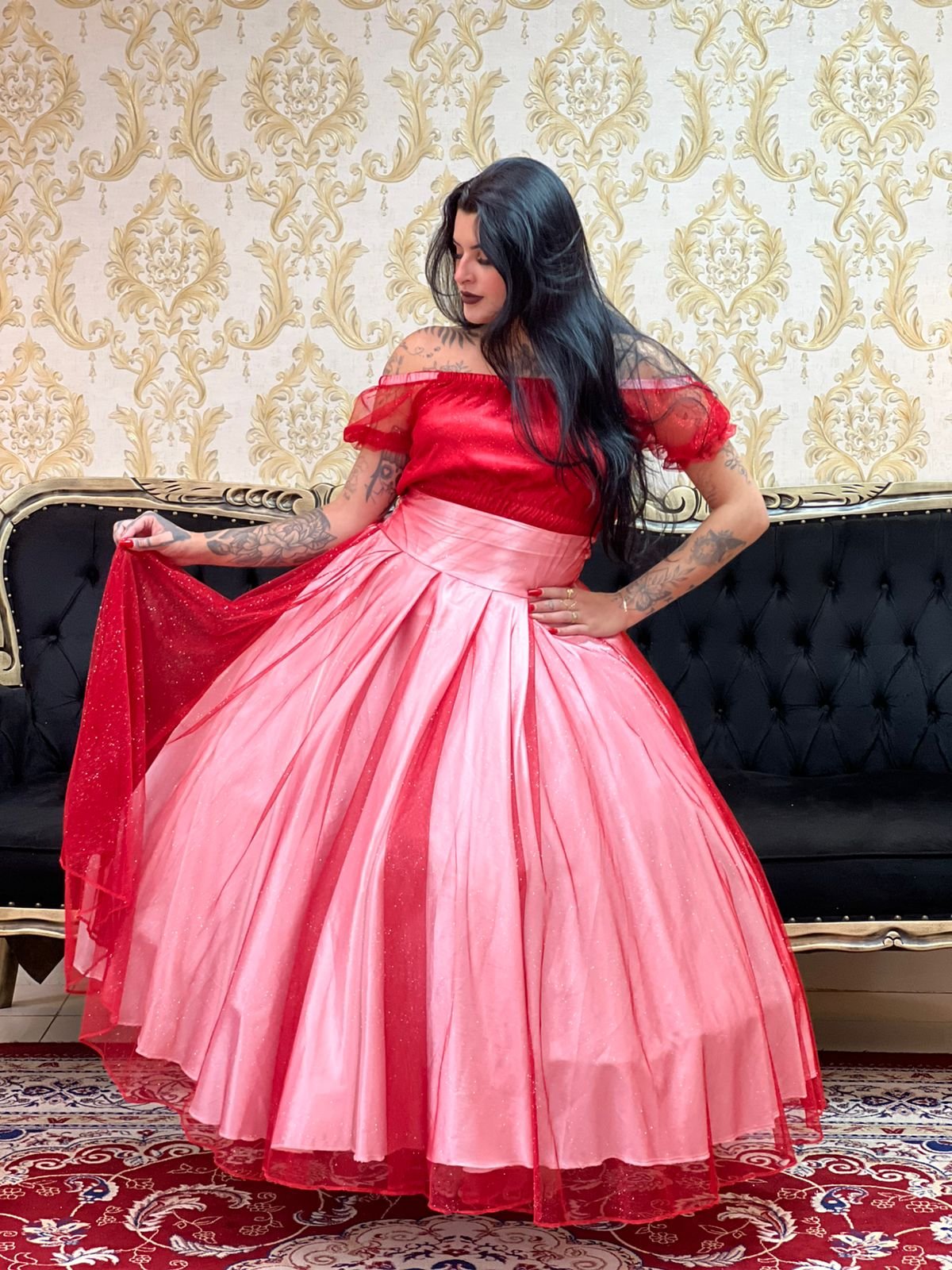 Blusa Brilho Vermelha 104