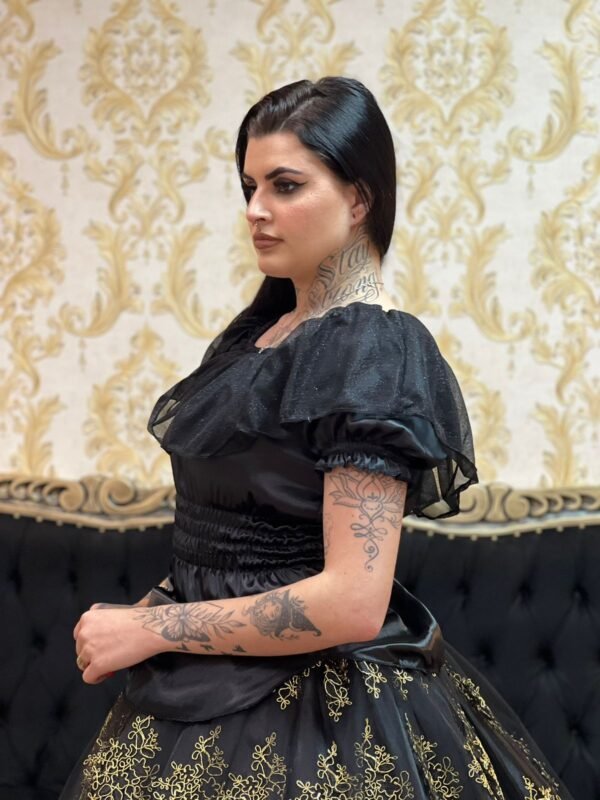 Blusa Babado Brilho Pto 214 - Imagem 3