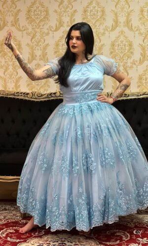 Blusa Brilho Azul 424