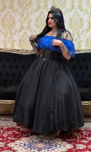 Blusa Babado Bordado Azulão 457