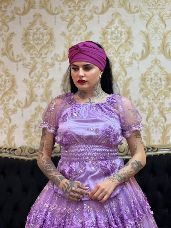 Blusa Bordada Lilas 559 - Imagem 3