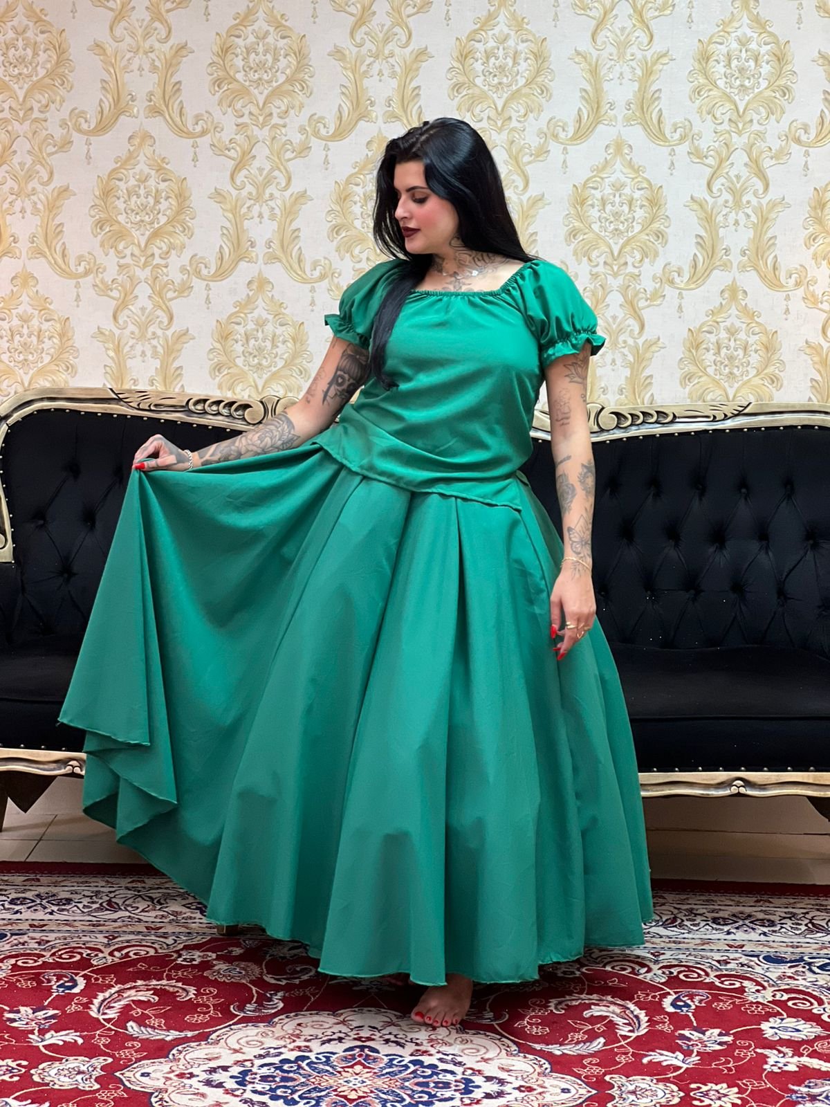 Bata Básica Oxford Verde 604