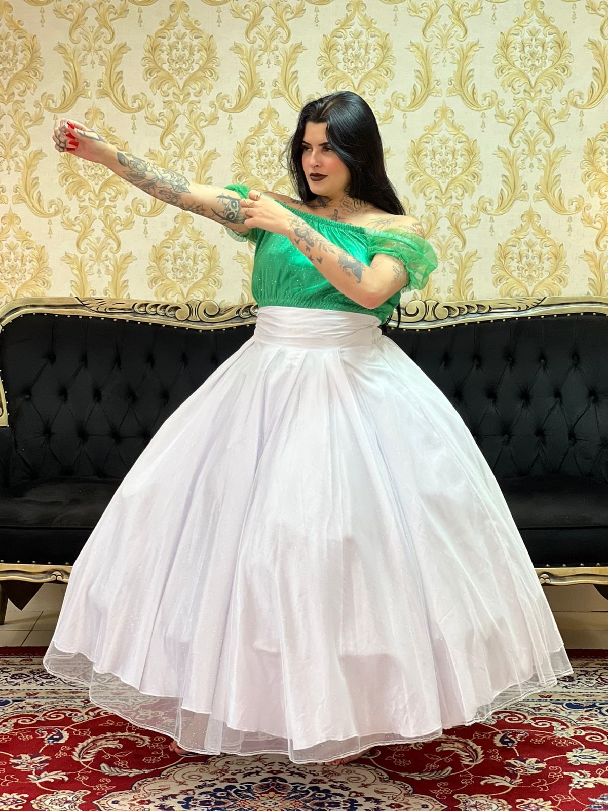 Blusa Brilho Verde 619