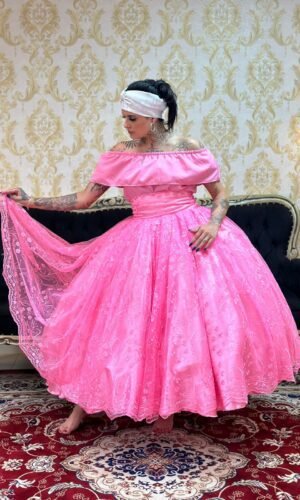 Blusa Babado Oxfor Rosa 706