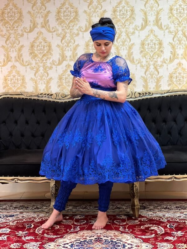 Blusa Bordada Rosa/Azul 754