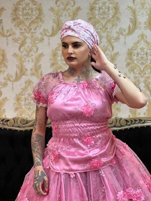 Blusa Bordada Rosa 757 - Imagem 2