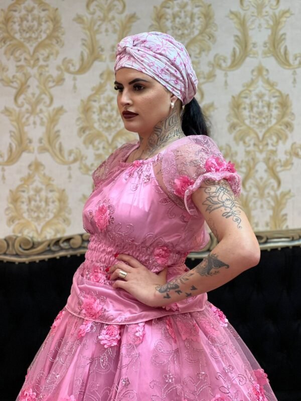 Blusa Bordada Rosa 757 - Imagem 3