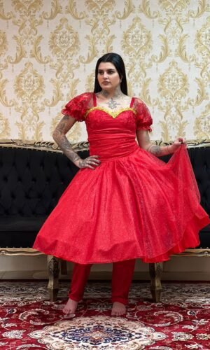 Saia Brilho Curta Verm 105