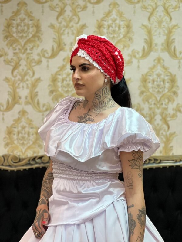 Blusa Babado Cetim Bco 039 - Imagem 2