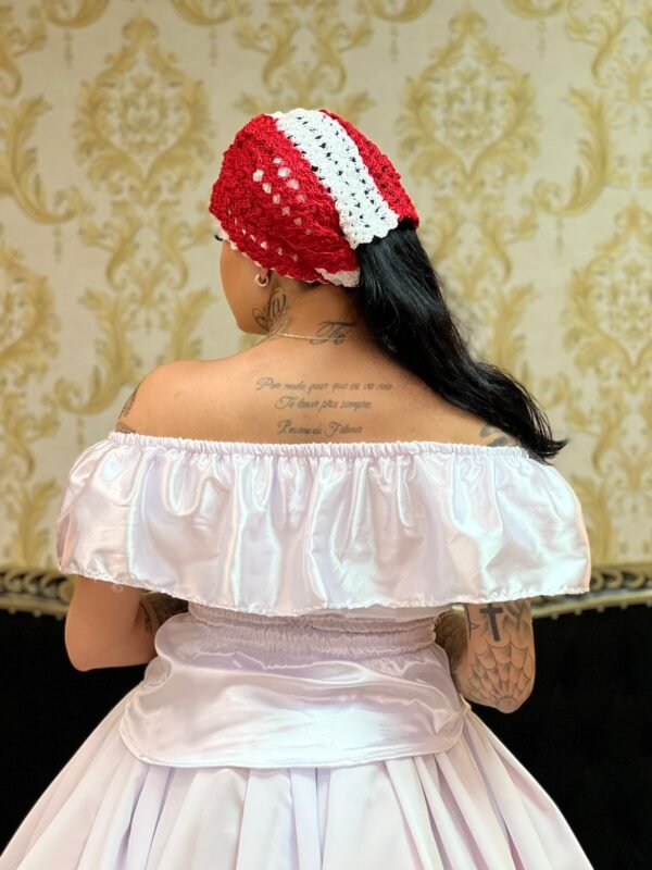 Blusa Babado Cetim Bco 039 - Imagem 3