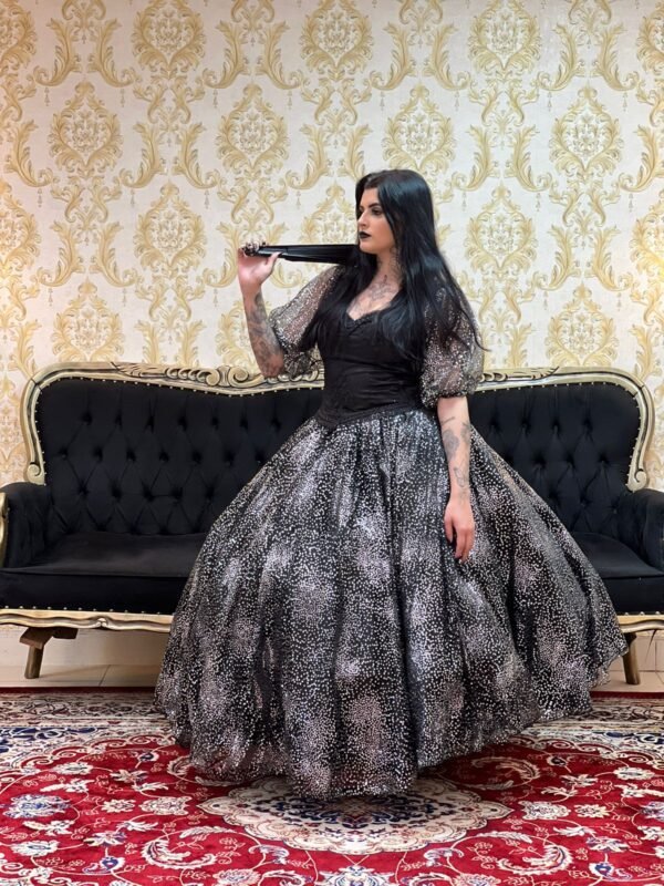 Vestido Brilho de Magia Pto/Prata 231