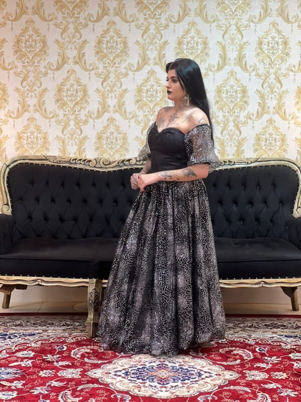 Vestido Brilho de Magia Pto/Prata 231 - Imagem 2