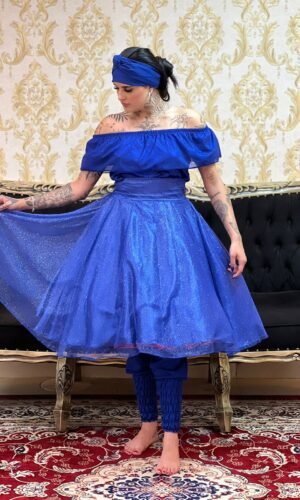 Saia Brilho Curta Azulão 419