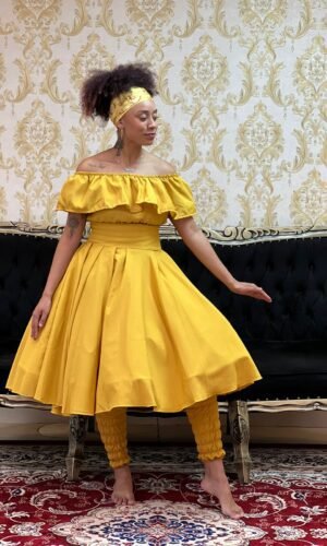 Saia Oxfor Curta Dourado 360