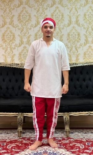 Bombacha Bordada Verm/Bca 103