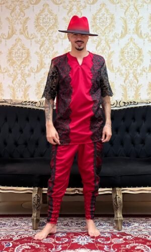 Bombacha Bordada Verm/Pto 117