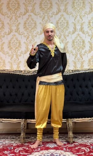 Bombacha Cetim Dourada 350