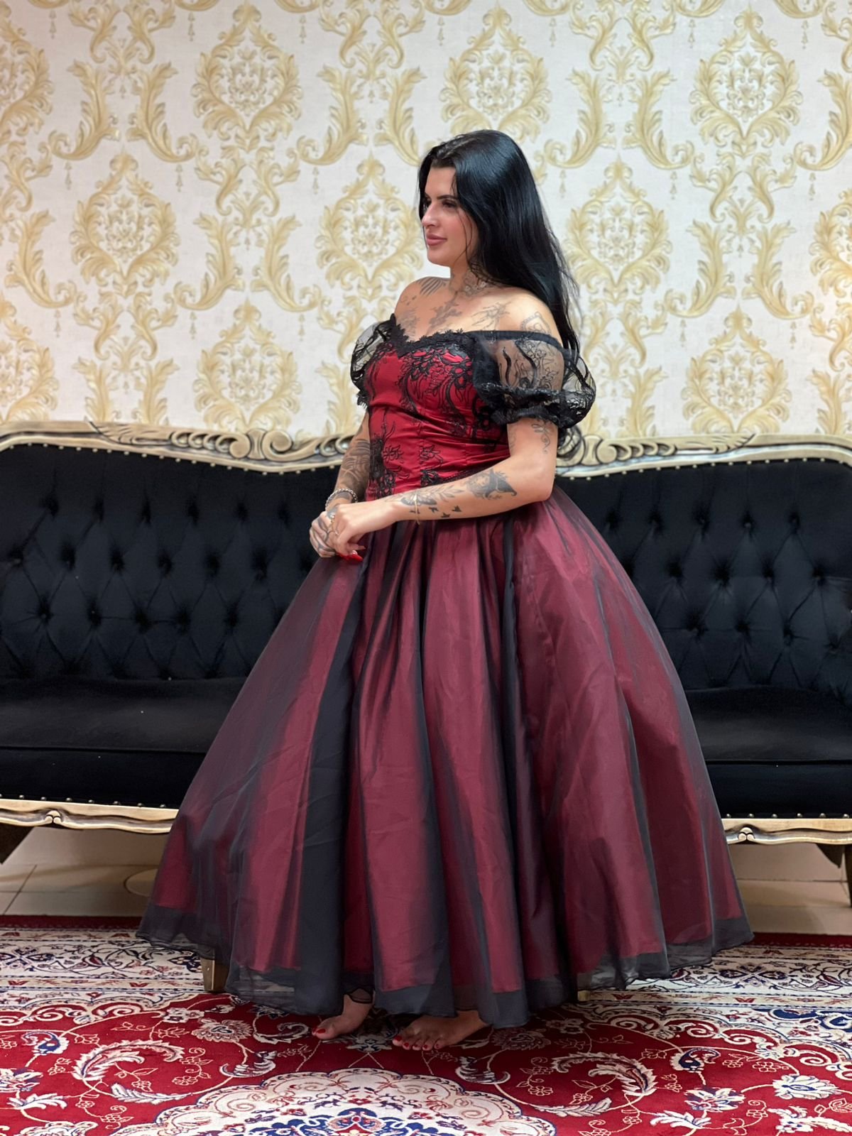 Corpete Bordado Verm/Pto 103