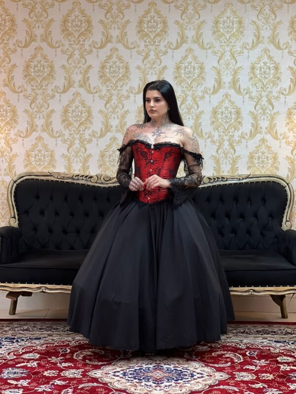 Corselet Manga Verm/Pto 119