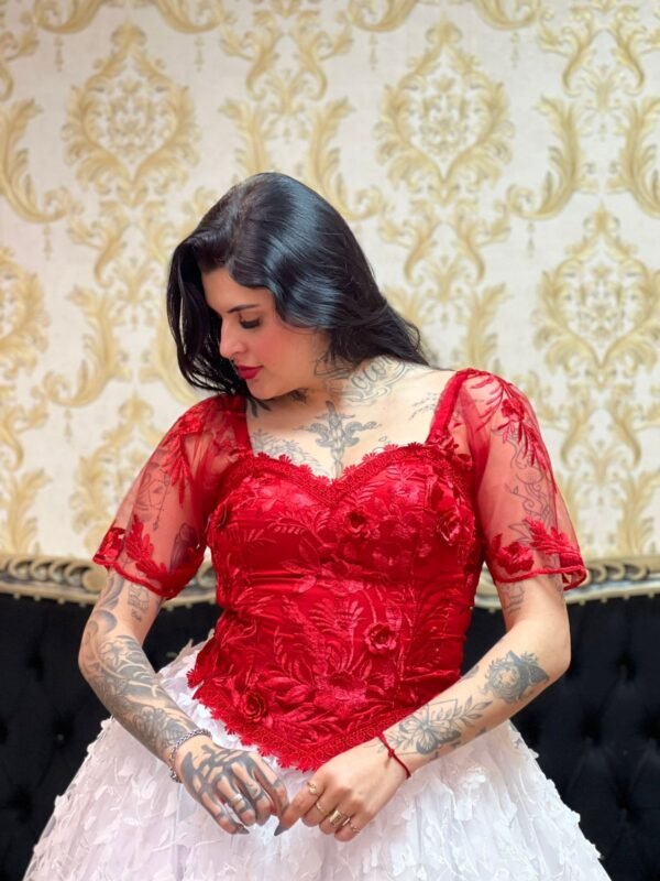Corpete Rosas Vermelho 125 - Imagem 5