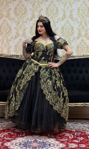 Corpete Bordado Preto/Dou 219