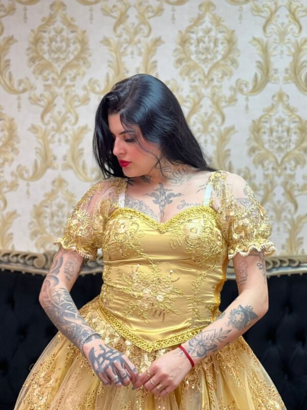 Corpete Bordado Dourado 350 - Imagem 2