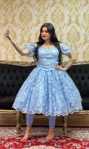 Corpete Bordado Azul 403