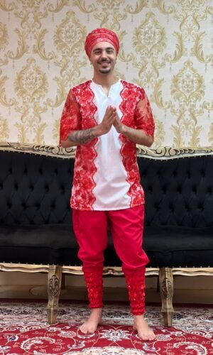 Kafta Luxo Branco/Verm 056