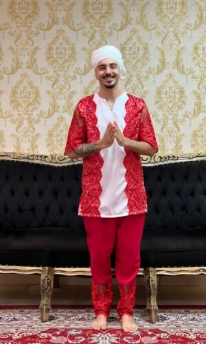 Kafta Luxo Branco/Verm 056