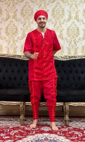 Kafta Bordada Vermelha 118