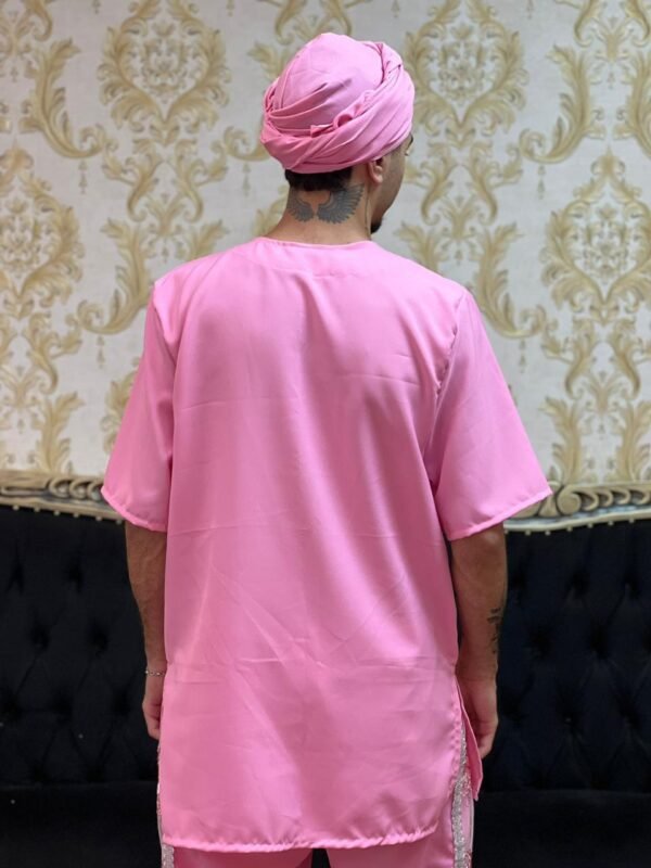 Kafta Bordada Rosa 703 - Imagem 4