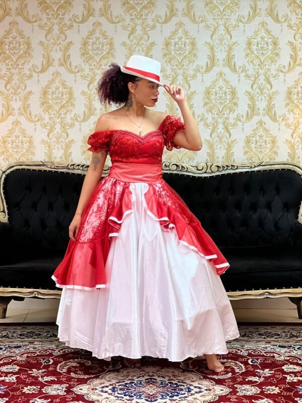 Saia Marias Branco/Verm 024 - Imagem 3