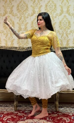 Saia Pérola Curta Branca 091