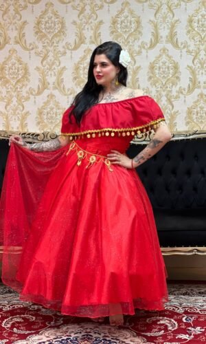 Saia Brilho Longa Verm 140