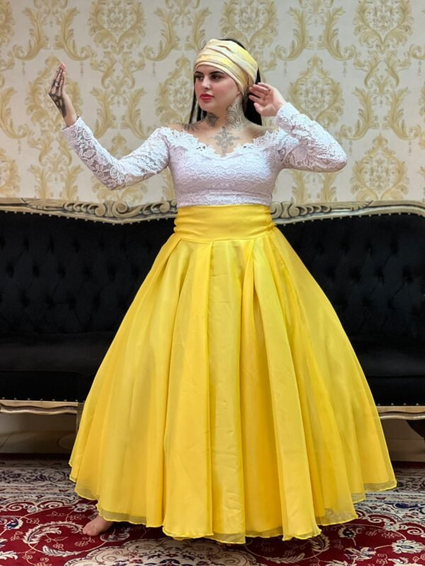 Saia Voal Longa Amarela 334