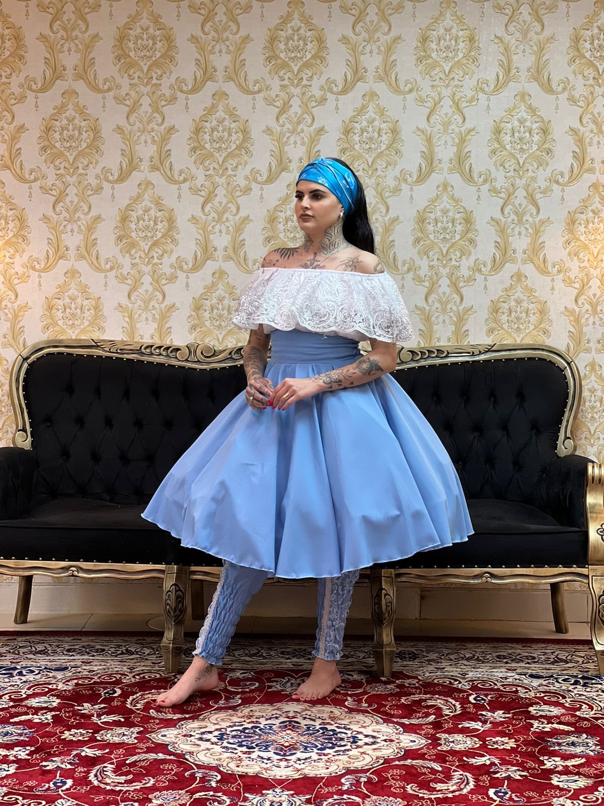 Saia Oxfor Curta Azul 412