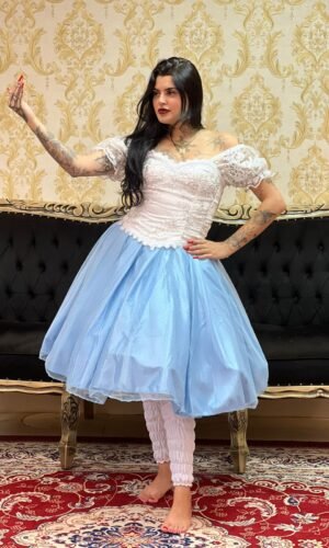 Saia Brilho Curta Azul 420