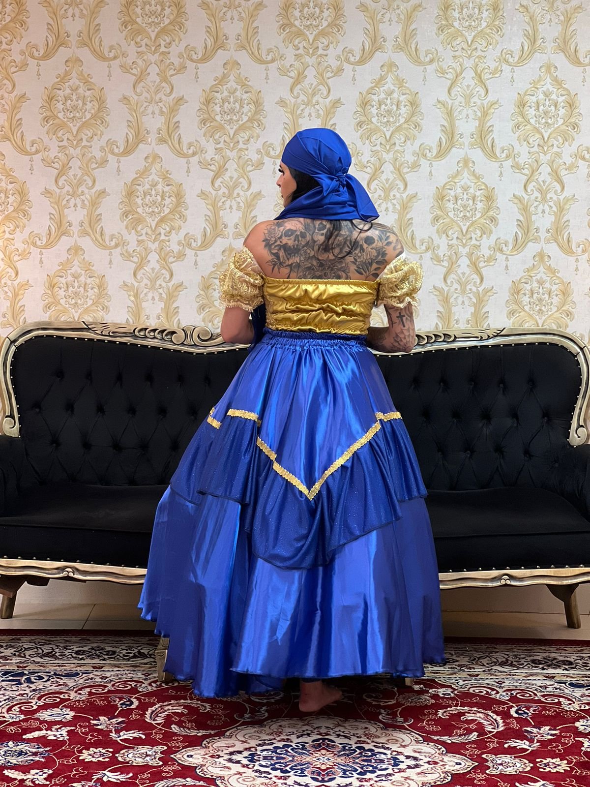 Saia V Malha Brilho Azulão Dou 481 Aruanda Axós