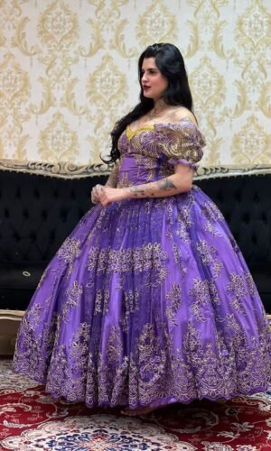 Saia Bordada Longa Roxo/Dou 510