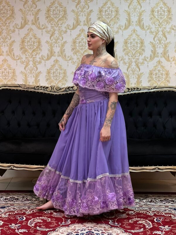 Saia 1 babado Voal/Tule Lilas/Pta 583 - Imagem 2