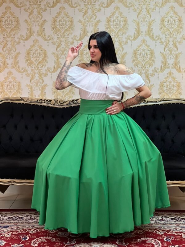 Saia Oxfor Longa Verde 606