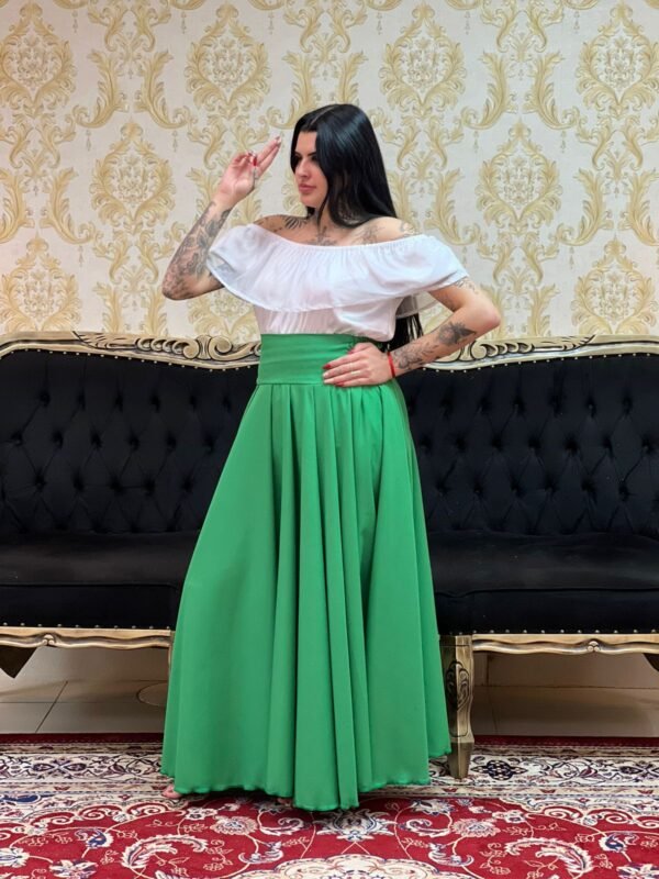 Saia Oxfor Longa Verde 606 - Imagem 2