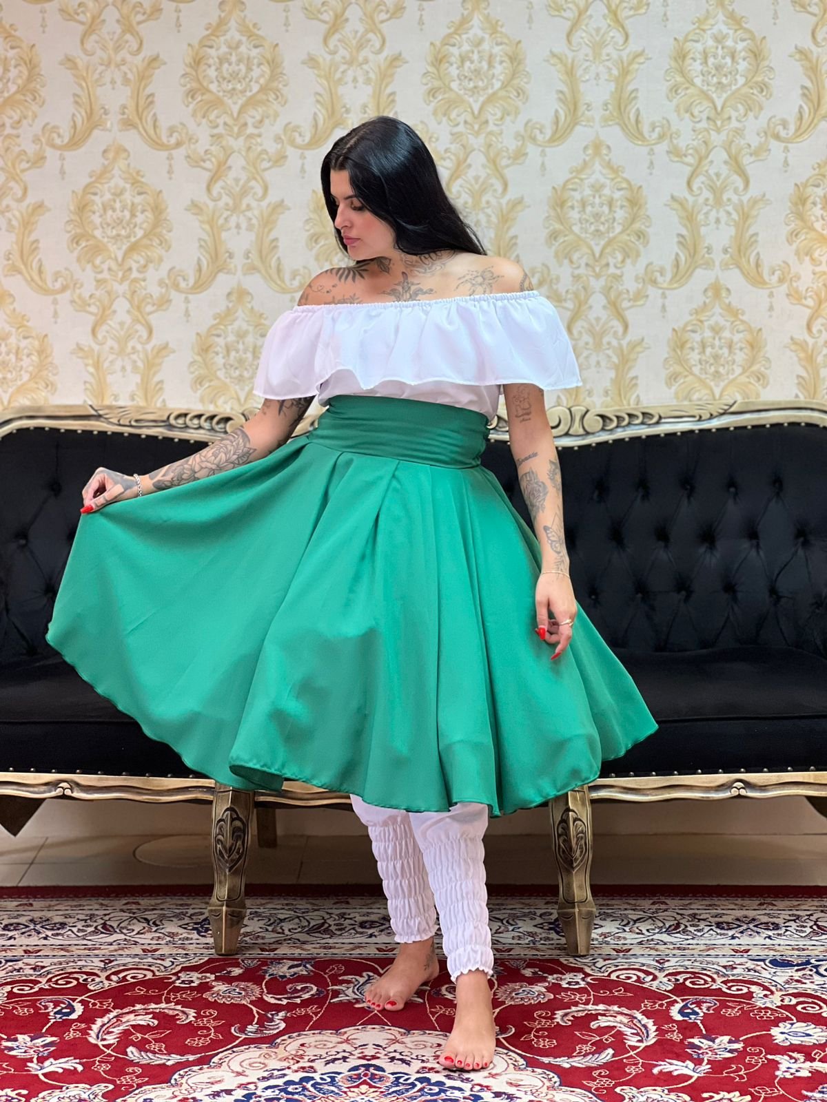 Saia Oxfor Curta Verde 611