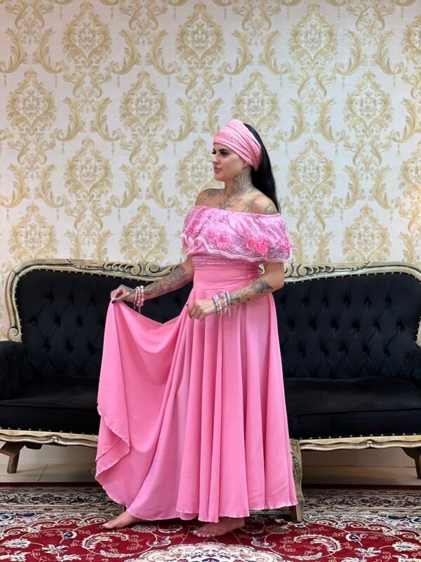Saia Oxfor Longa Rosa 723 - Imagem 3