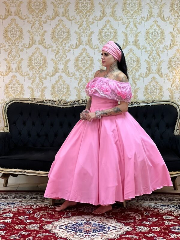 Saia Oxfor Longa Rosa 723 - Imagem 2